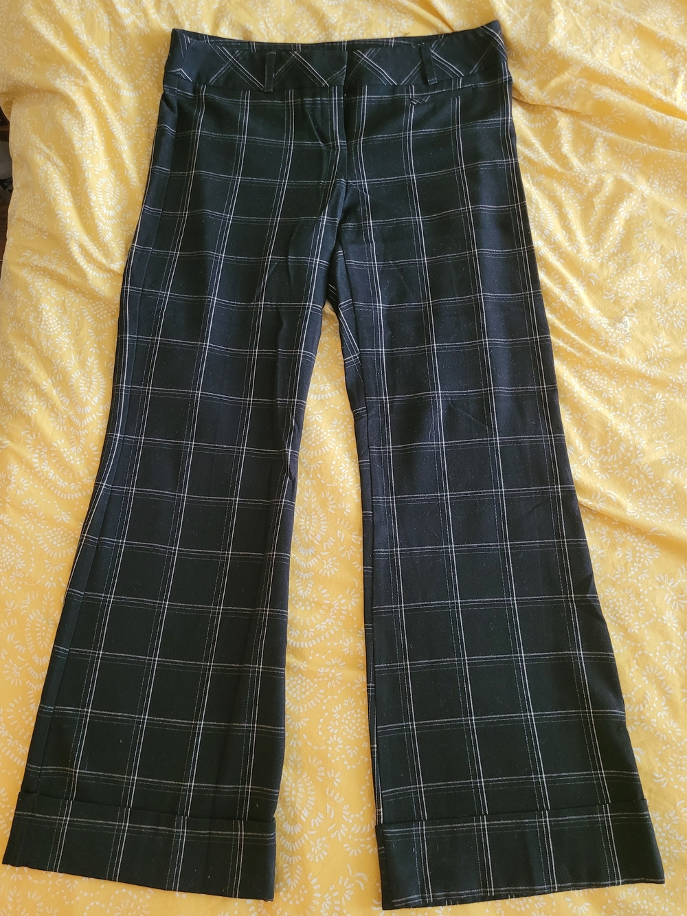 le château Black Check Wide Leg Trousers (CA 13/14)